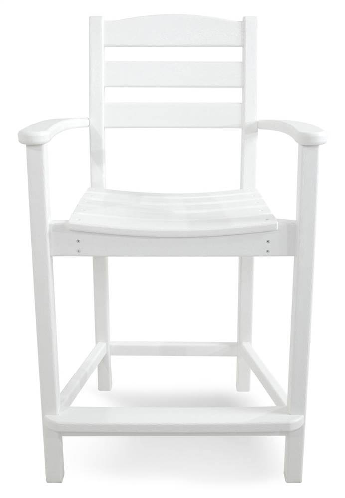 White Counter Arm Chair J139