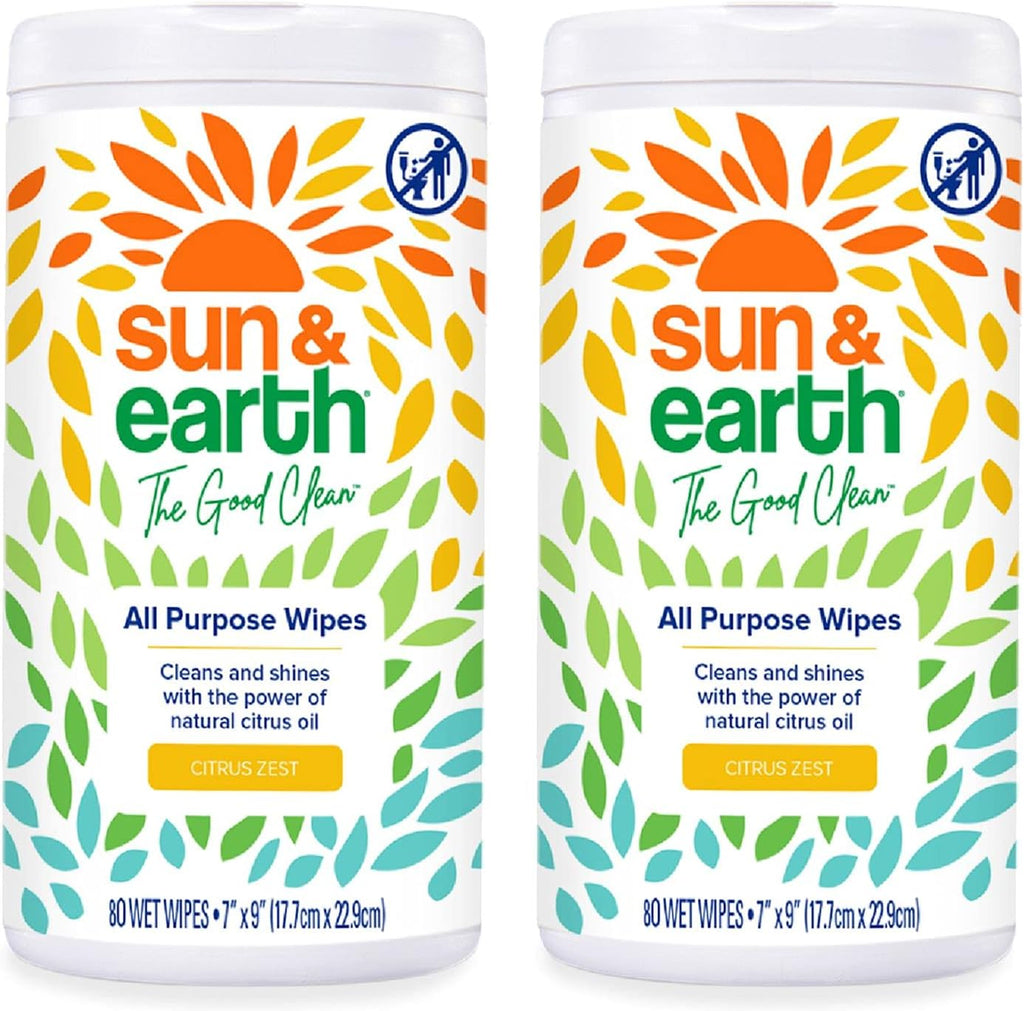 All Purpose Cleaner Wipes, 480 total wipes, Pack of 6, Citrus Scent, Plant Based Ingredients O6006