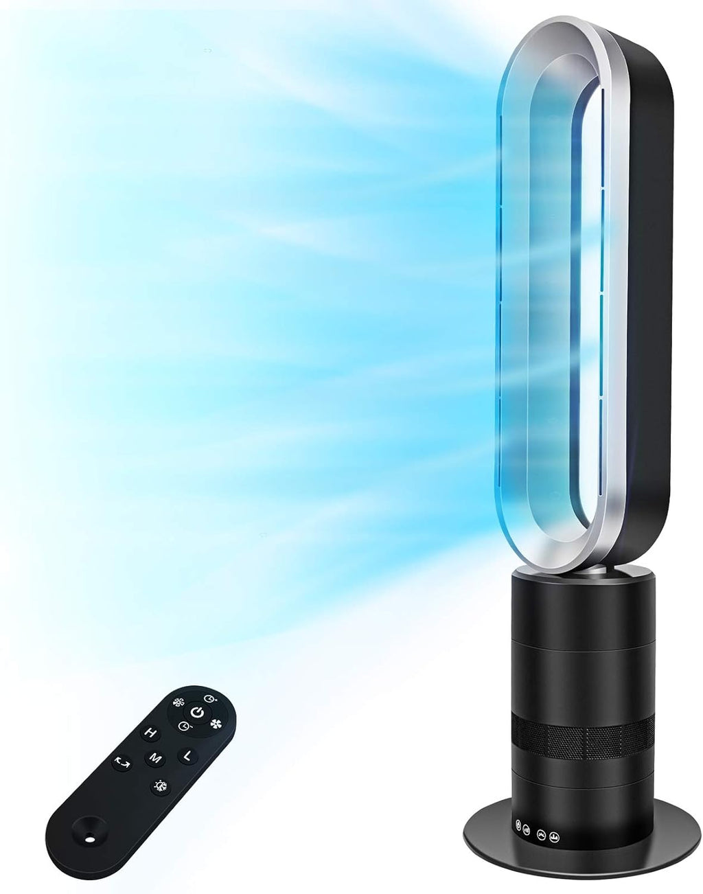 Blue 42 Inch Bladeless Tower Fan Q681438