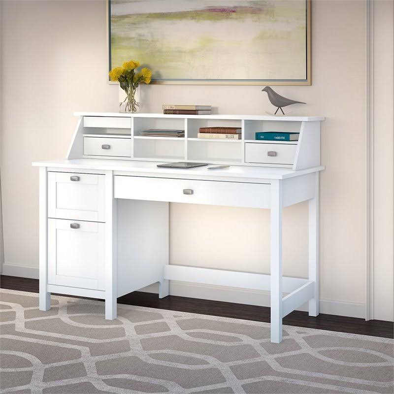 Computer Desk with 2 Drawer Pedestal and Organizer B8526