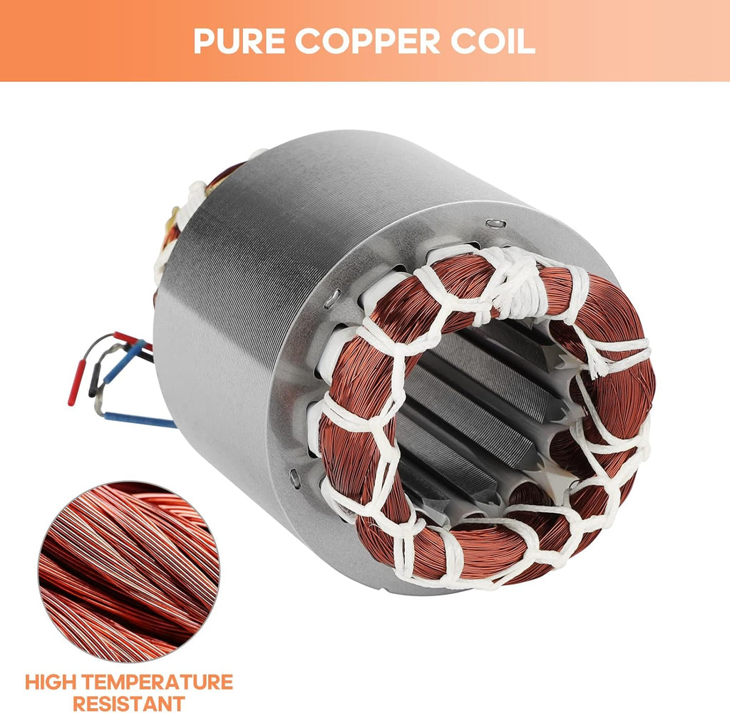 80W Concrete Vibrator Vibration Motor Single Phase AC 110V 3600RPM Aluminum Alloy Case Electric Asynchronous Vibrating Vibrators for Shaker Table Pack of 2 Y46301