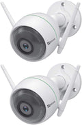 1080P WiFi Outdoor Security Camera with Night Vision, 2 Pack E1080