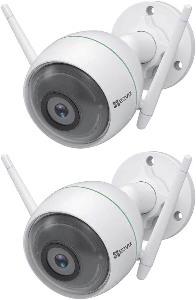 1080P WiFi Outdoor Security Camera with Night Vision, 2 Pack E1080
