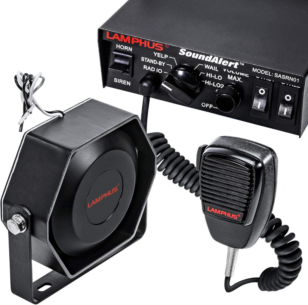 12V 100W Police Siren PA System with Handheld Microphone A58263