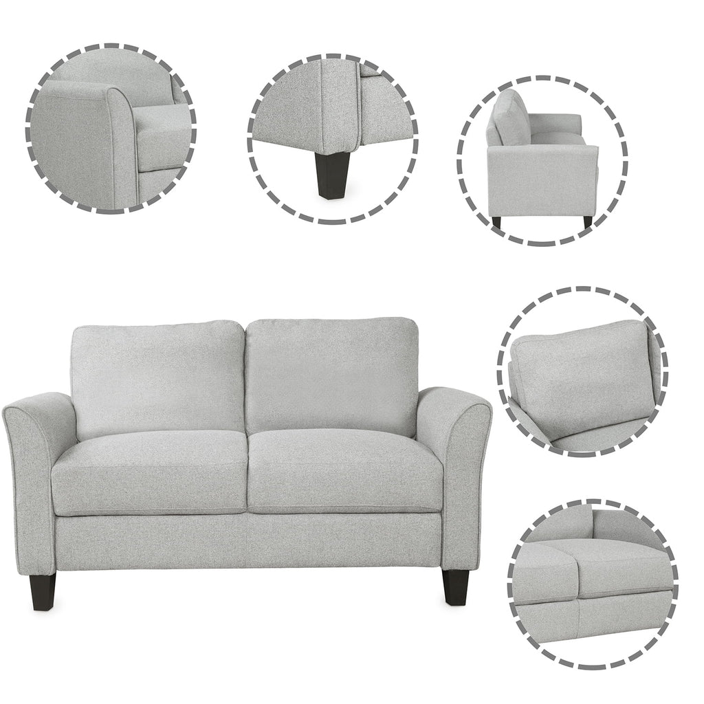 Light Gray Loveseat Sofa X652082