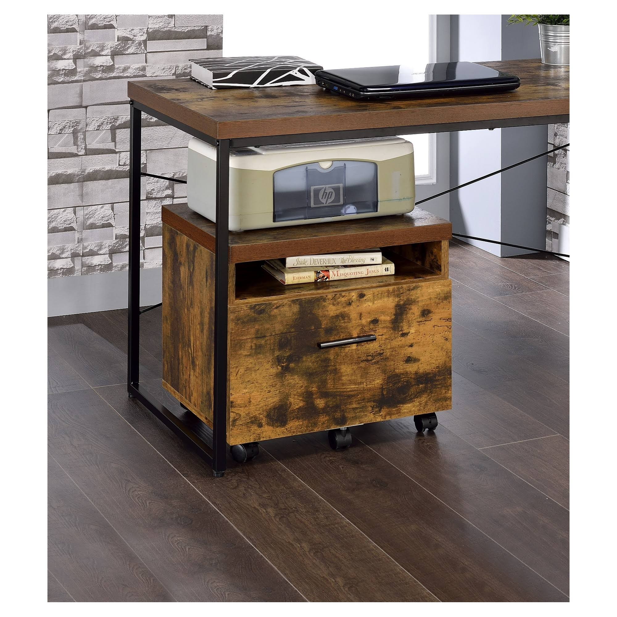 Oak 1 Drawer File Cabinet F803