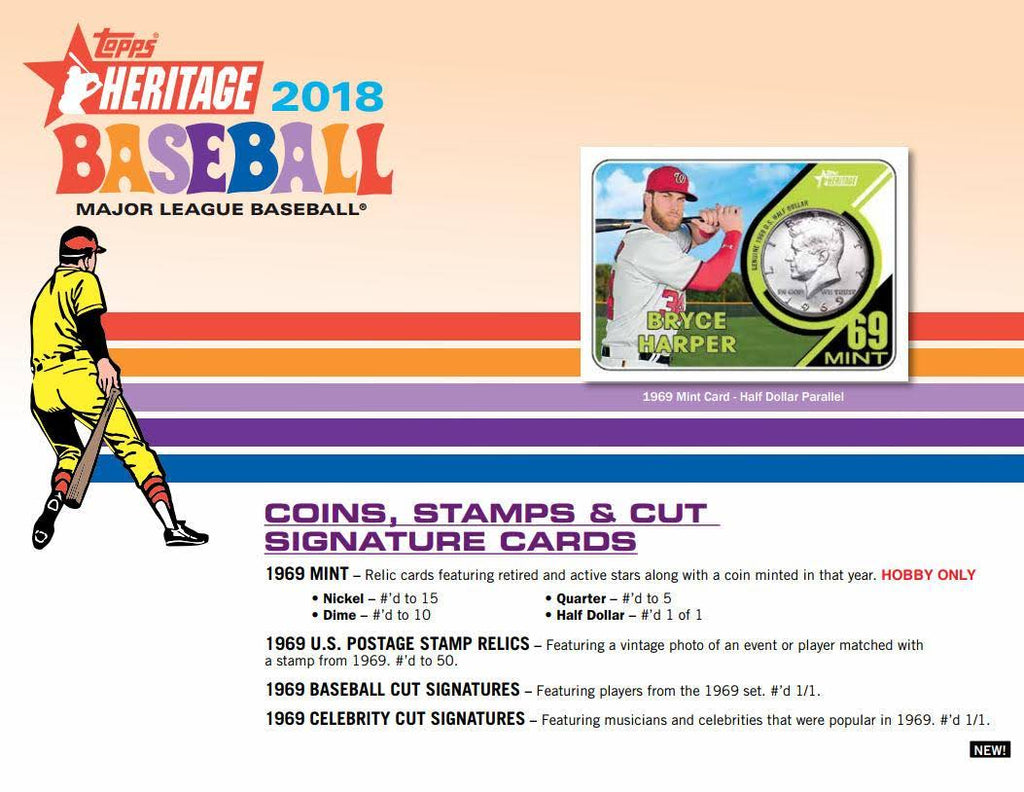 2018 Heritage Baseball Trading Card Hobby Box V232