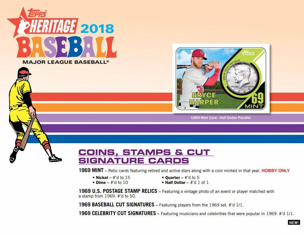 2018 Heritage Baseball Trading Card Hobby Box V232