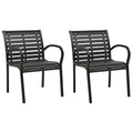 2 Pcs Steel and WPC Garden Chairs E368