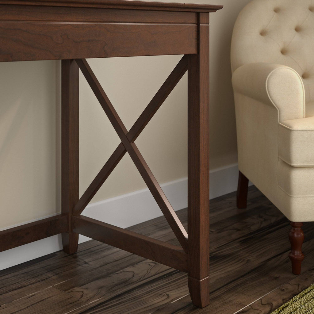 Linen White Oak L Shaped Desk with Hutch and 2 Drawer Mobile File Cabinet F28819