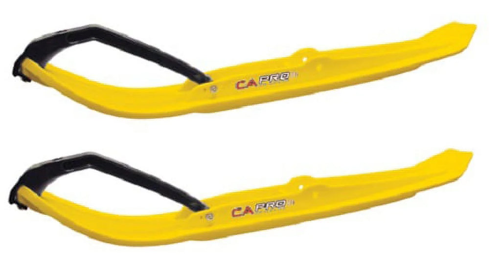 Yellow MTX Snowmobile Skis with 6" Round Bars Complete Kit J291304