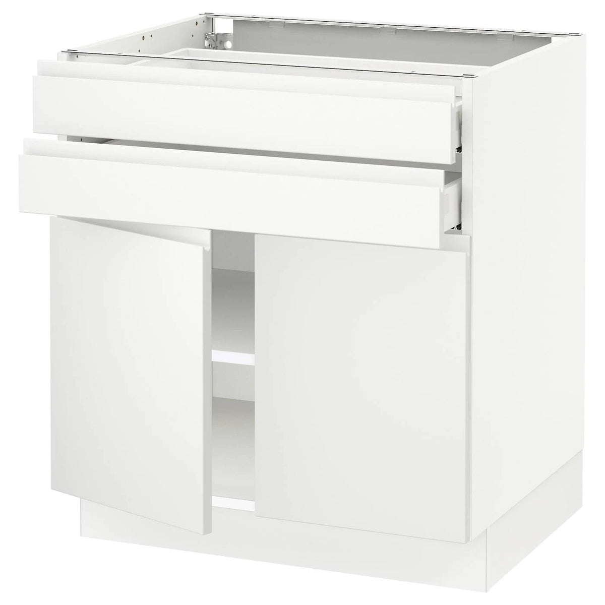 White 2 Door 2 Drawer Base Cabinet O192