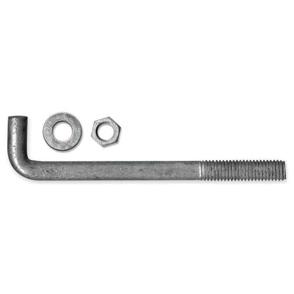 Anchor Bolt with Plain Nuts and Washers, 1/2x22x18 V727801