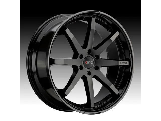 24x10 6x135 Satin Black Wheel with Gloss Black Lip L276