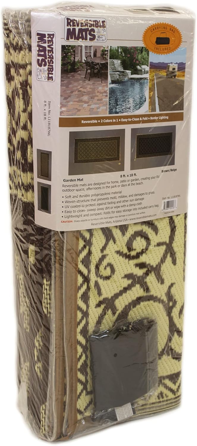 LED Illuminated Patio Mat Brown/Beige T978