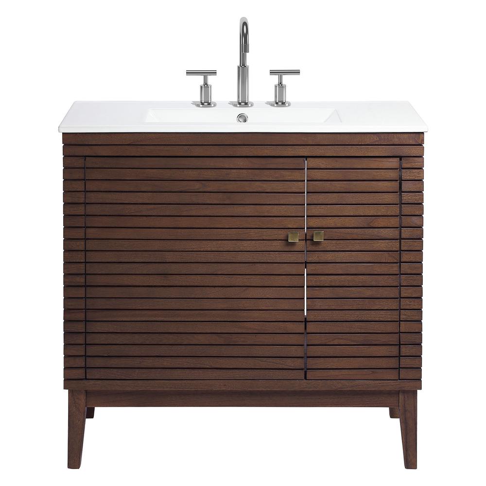 Walnut White 36" Bathroom Vanity W217