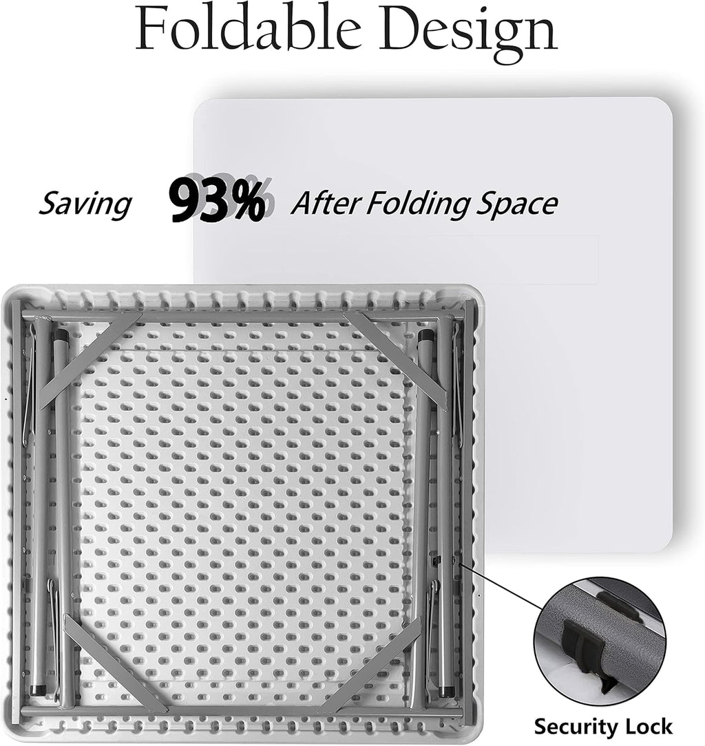 White Square Folding Plastic Table G69281