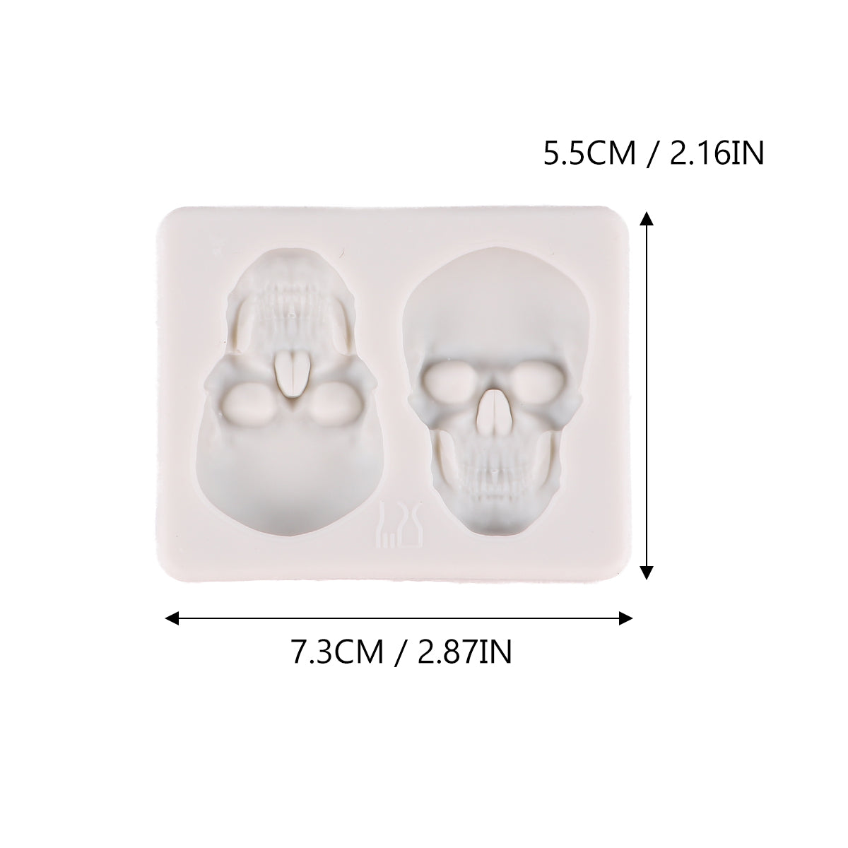 Halloween Skull Silicone Mold Key Chain Y431358