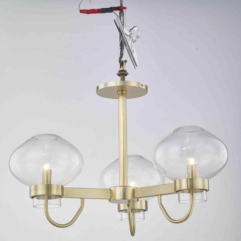 Polished Nickel 3 Light Semi-Flush Mount A12516