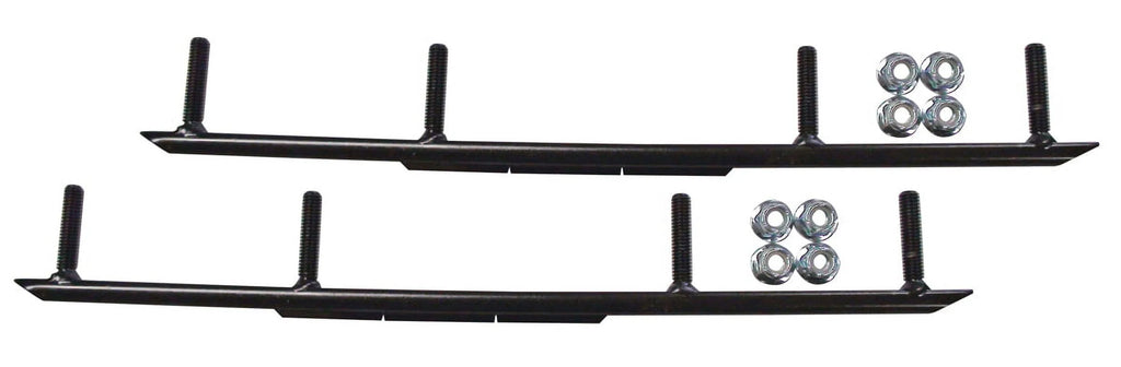 Yellow MTX Snowmobile Skis with 6" Round Bars Complete Kit J291304