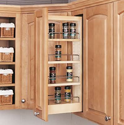 5 in. Pull-Out Wood Wall Cabinet Organizer W95405