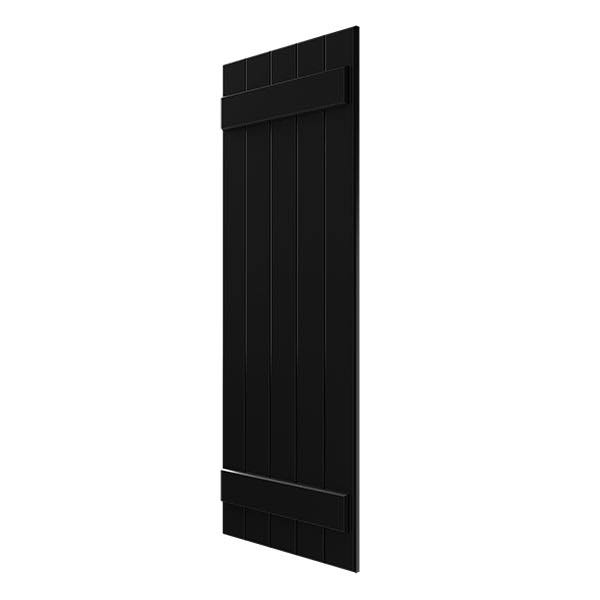 Black Composite Board-n-Batten Shutters (Per Pair) K2231