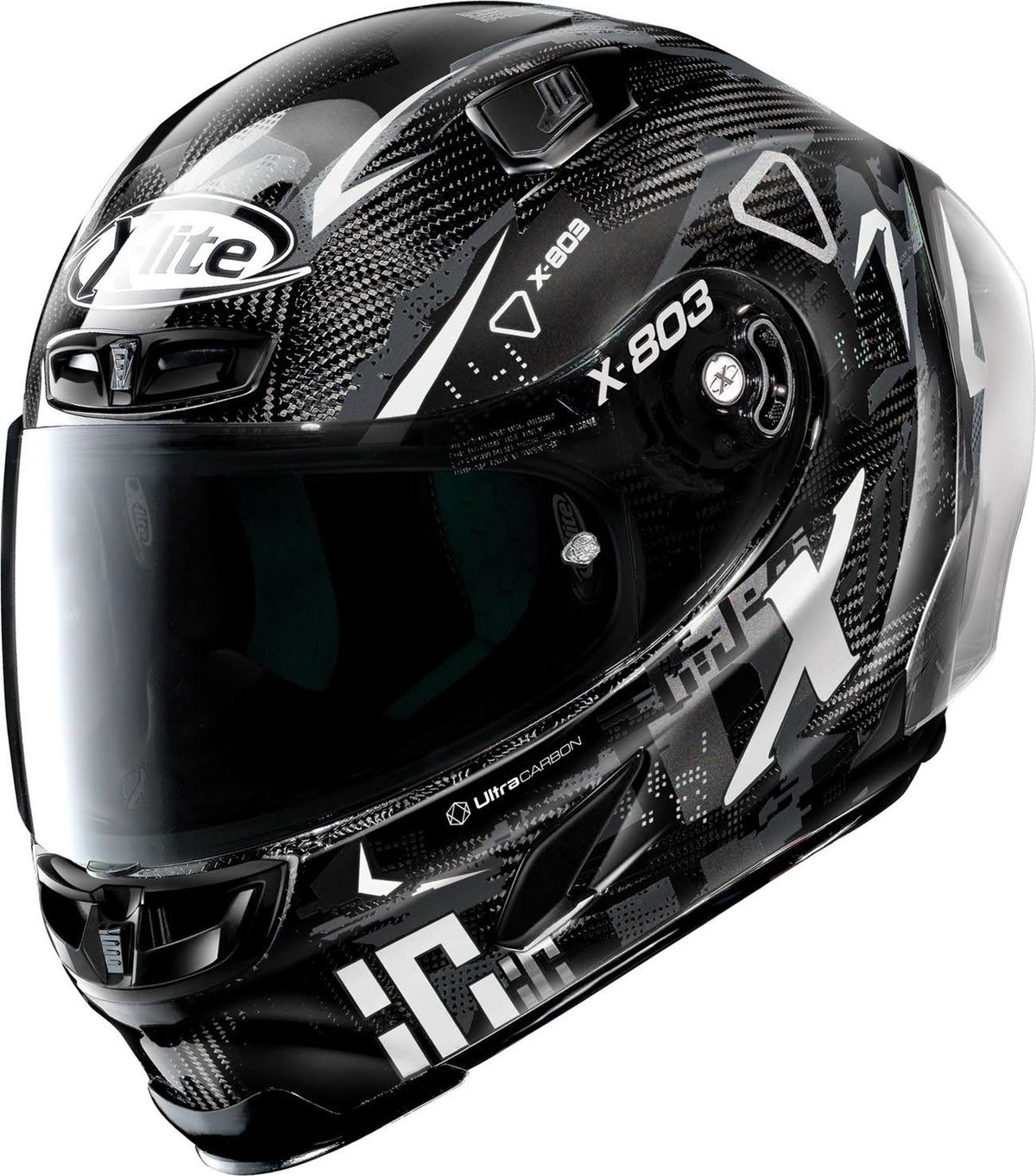 X-803 RS Ultra Carbon Darko Black / White Helmet R9522