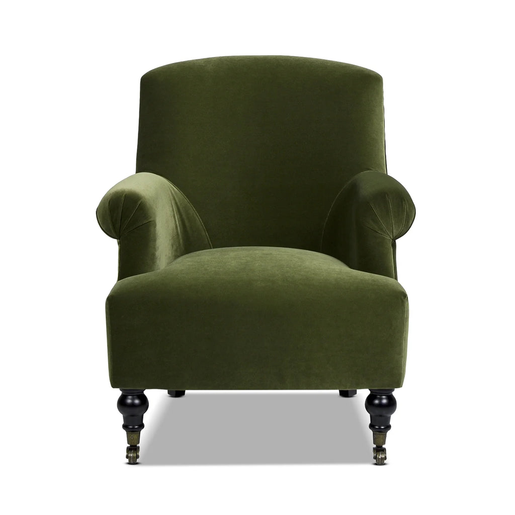 Olive Green Performance Velvet Accent Armchair F564