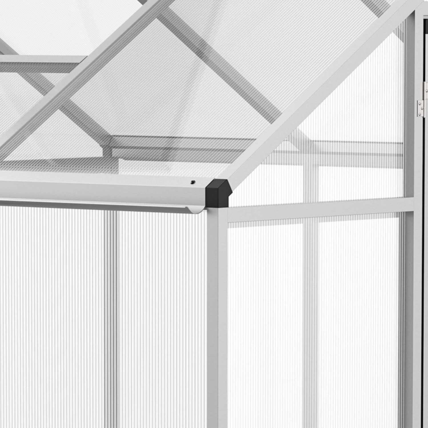 Walk-in Polycarbonate Greenhouse with Roof Vent M60791