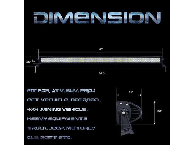 300W 52inch LED Work Light Bar Combo Fog Car Driving Lamp P81470
