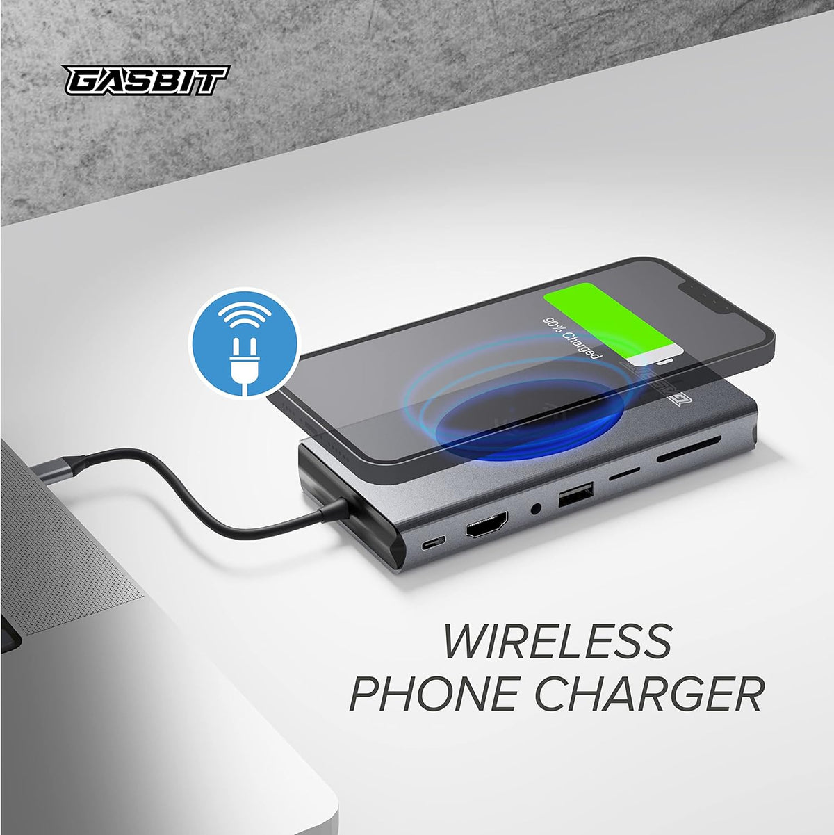 15-in-1 USB C Hub Multiport Adapter with Wireless Phone Charger K210159