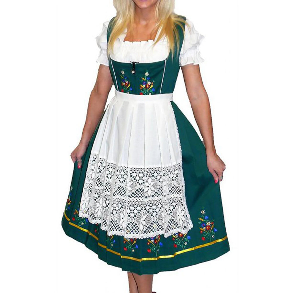 Green Cotton Dirndl Dress H144370