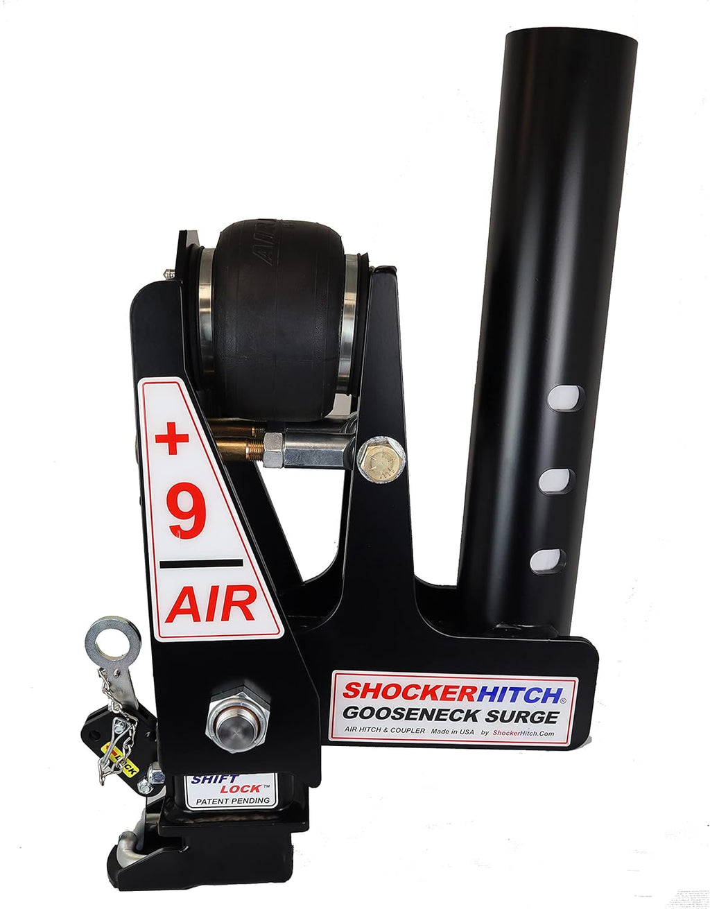 Gooseneck Air Hitch & Coupler, Round 3-15/16 Angled Pin 30K SL Coupler U90911