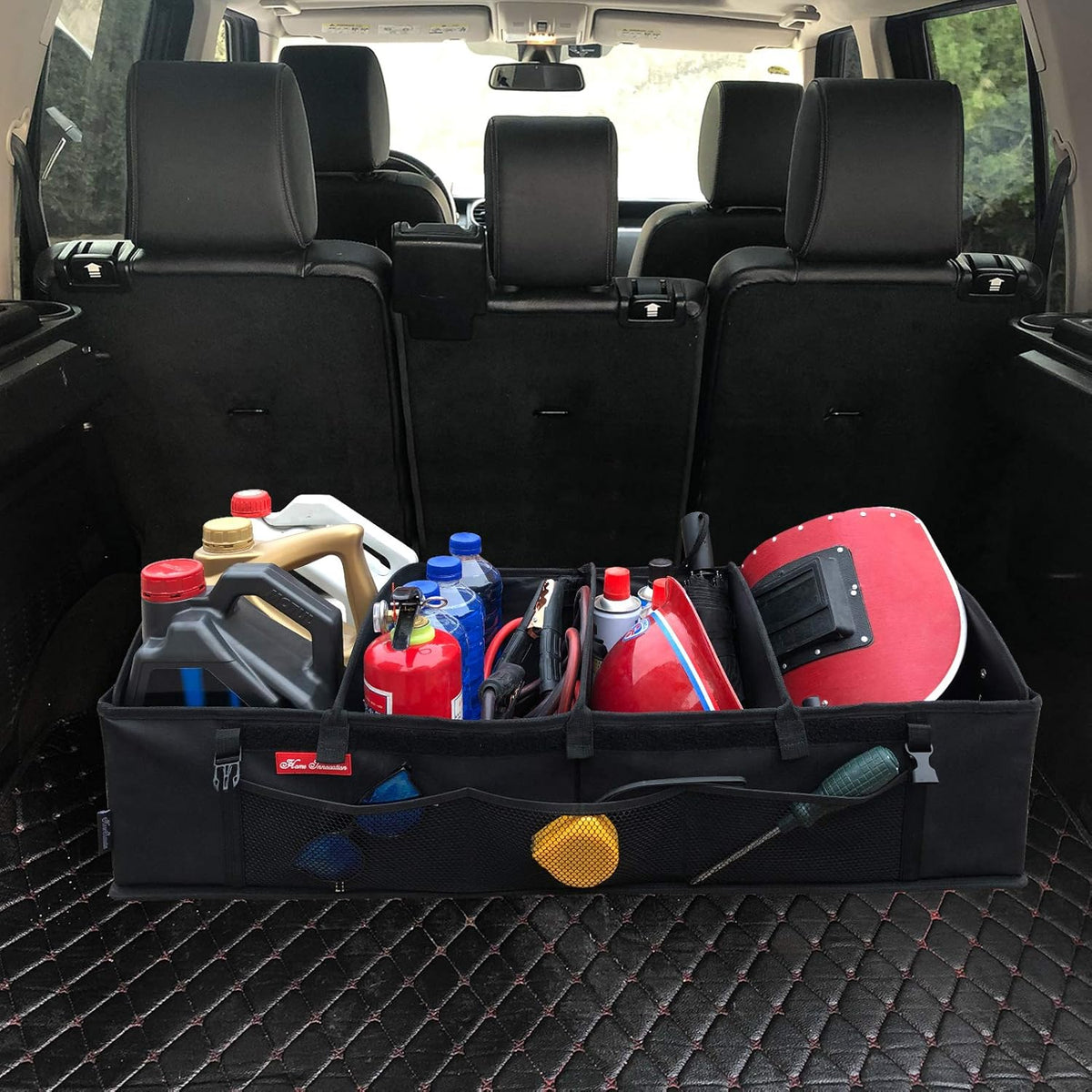 4 Compartment Foldable Car Trunk Organizer B884190