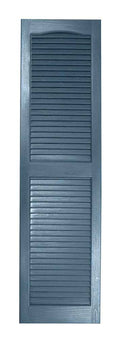 Indigo Blue Louvered Vinyl Exterior Shutters 2-Pack O324