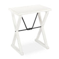 White Wood and Metal Side Table N37161