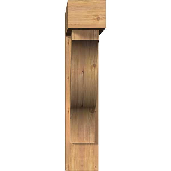 7 1/2x22W x 36x22D x 36x22H Smooth Bracket with Offset Brace, Western Red Cedar T454