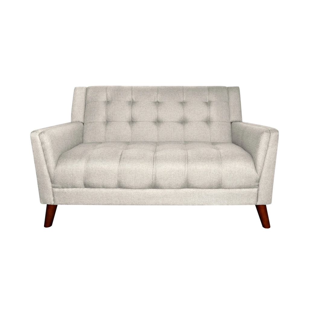 Beige Fabric Tufted Loveseat Z1769