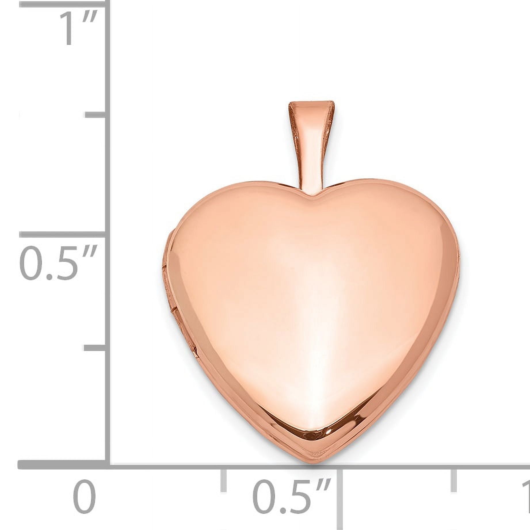 Sterling Silver Rose Gold-plated Heart Locket T669