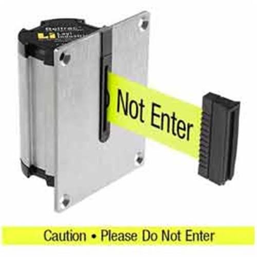 Concealed Wall Mount, 7 ft. Belt - Fluorescent Yellow with CAUTION Message N160160