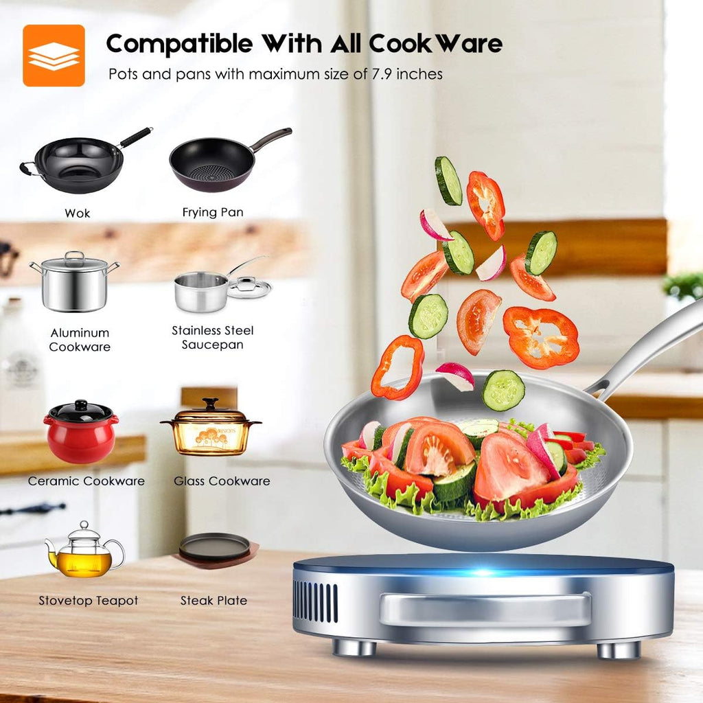 1800W Infrared Double Burner Electric Cooktop G9096