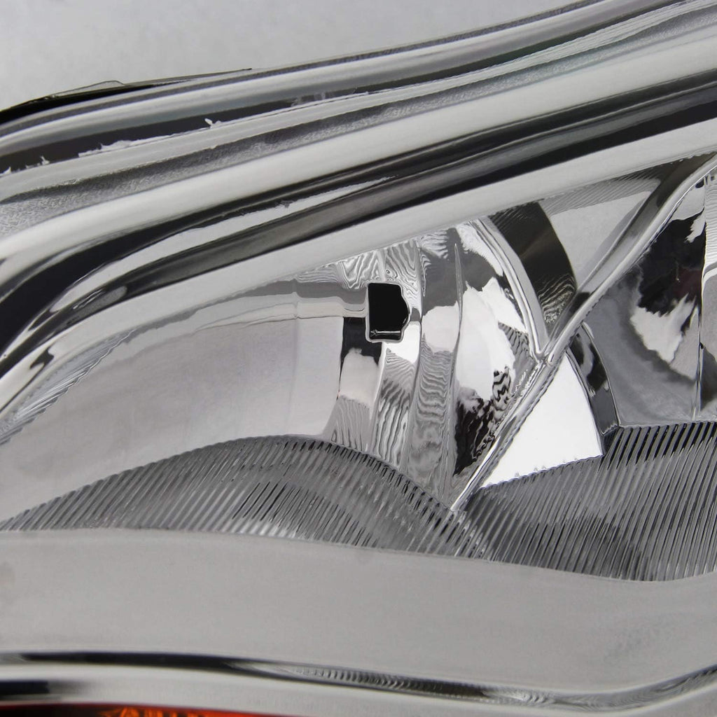 Chrome Trim Halogen Headlight Driver Left Pack of 2 K611