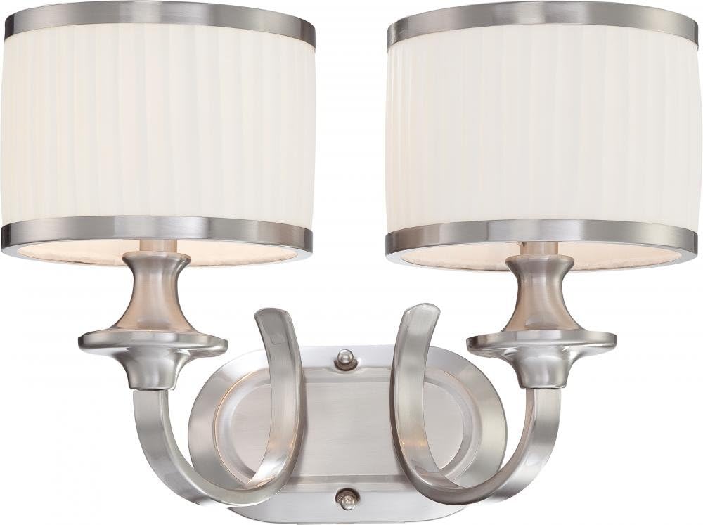 Brushed Nickel Two Light Vanity J8310