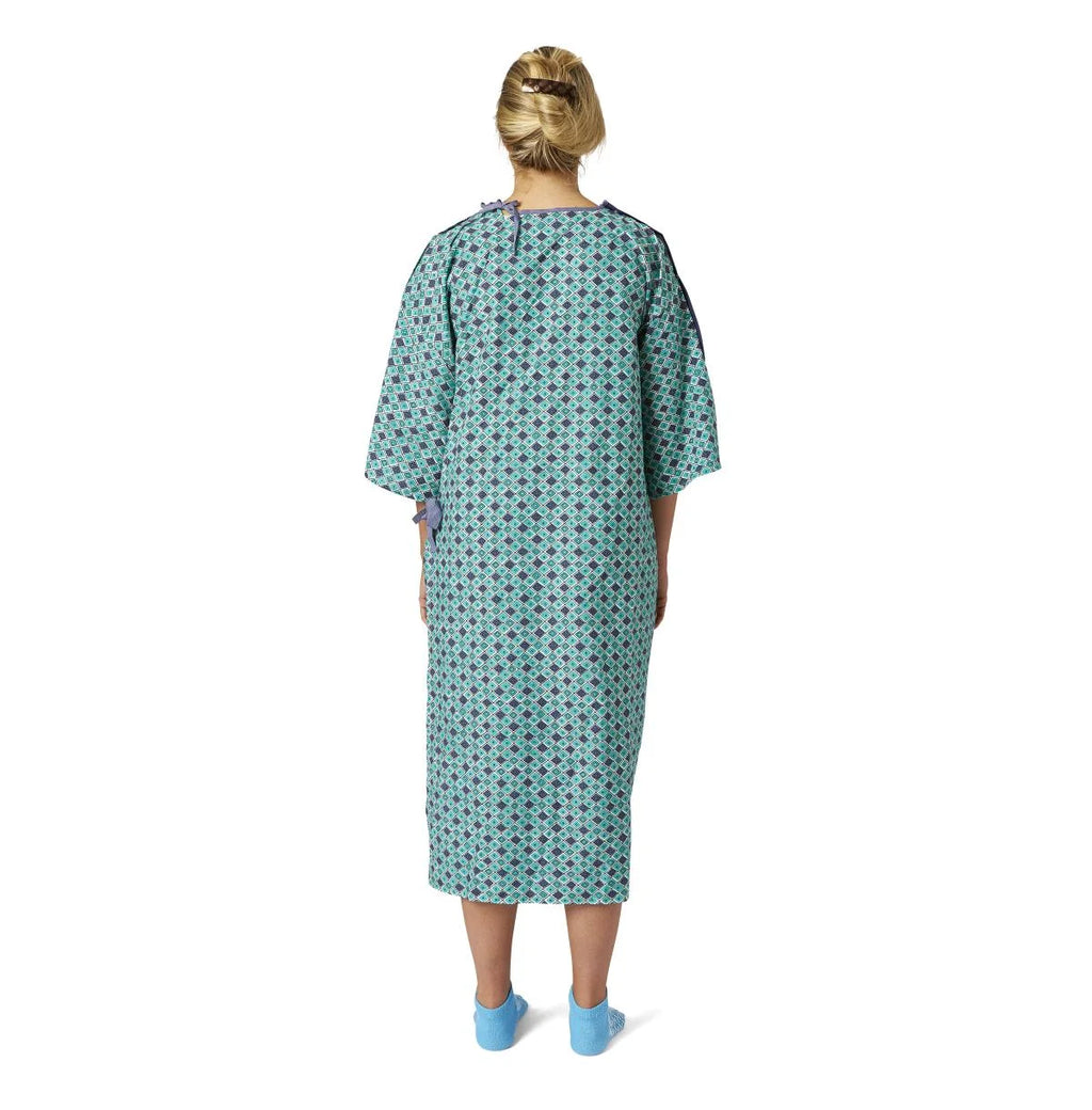 Pack of 12 Diamond Print Hospital Gown V8153