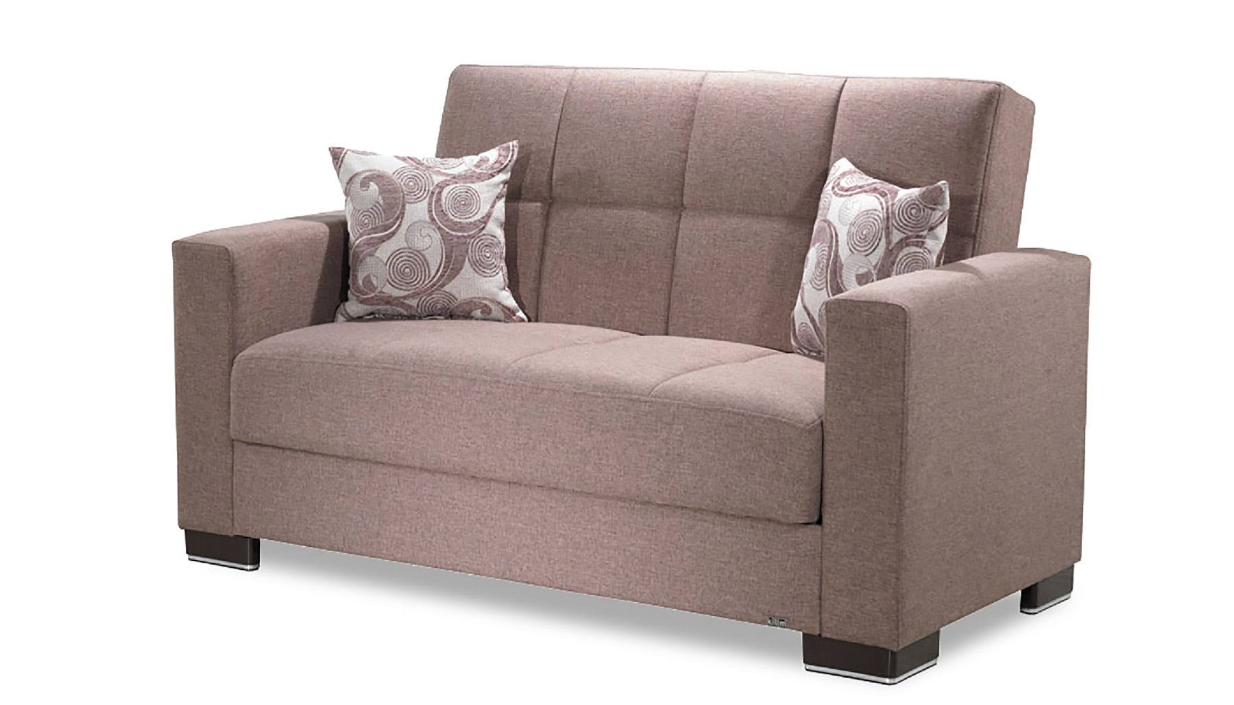 Brown Chenille Polyester Loveseat G741150