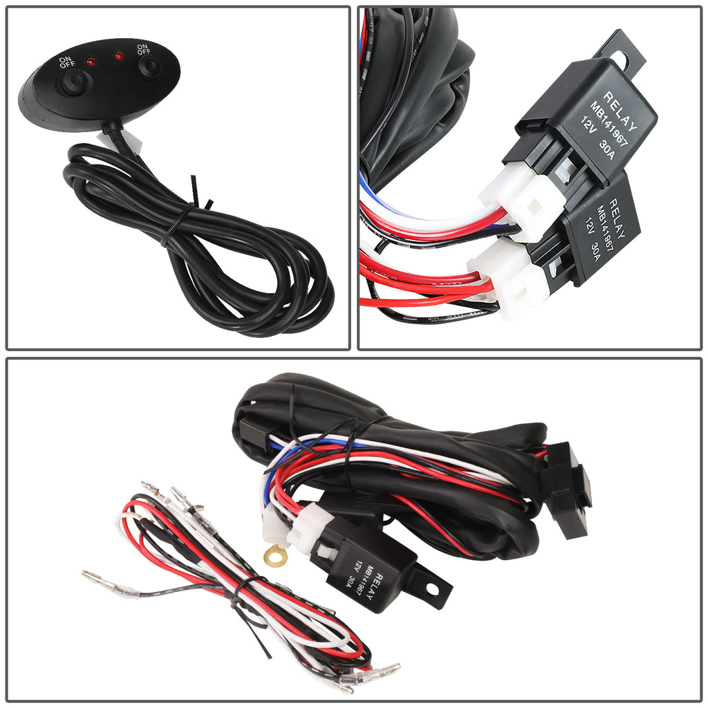 Blue Roof Top Mounted Fog Light with Wiring Harness and Switch E366024