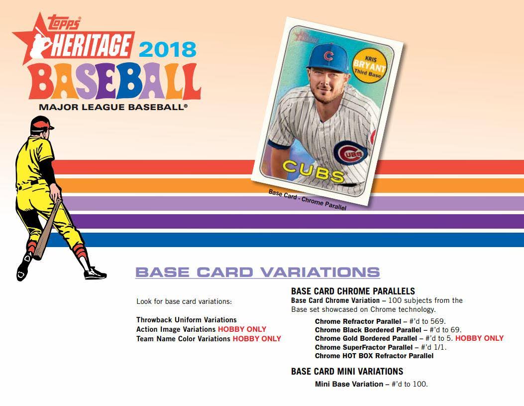 2018 Heritage Baseball Trading Card Hobby Box V232