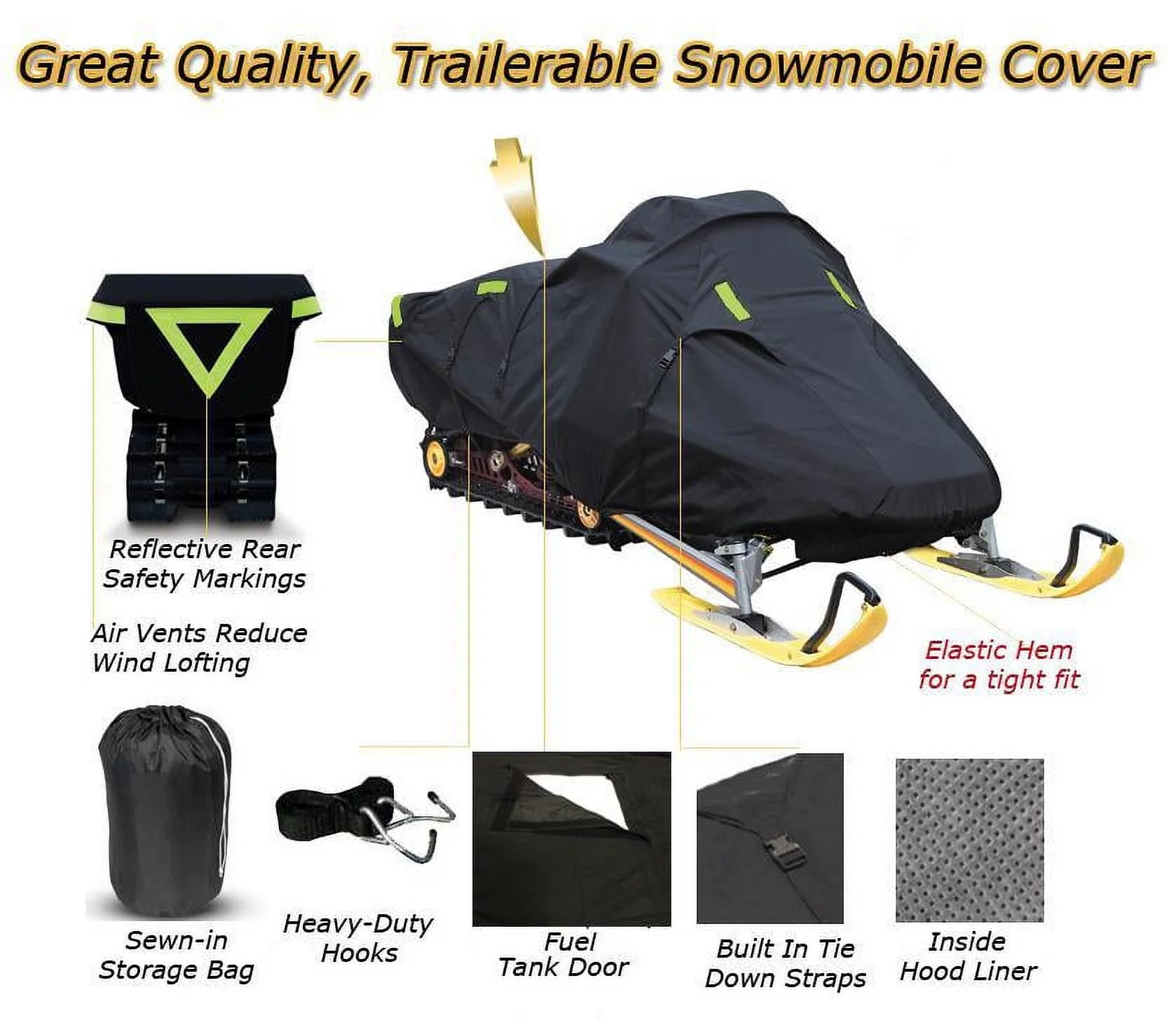 Trailerable 600 Denier Snowmobile Cover F243
