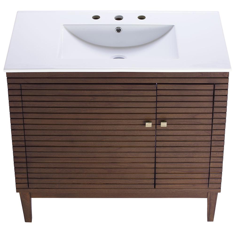 Walnut White 36" Bathroom Vanity W217