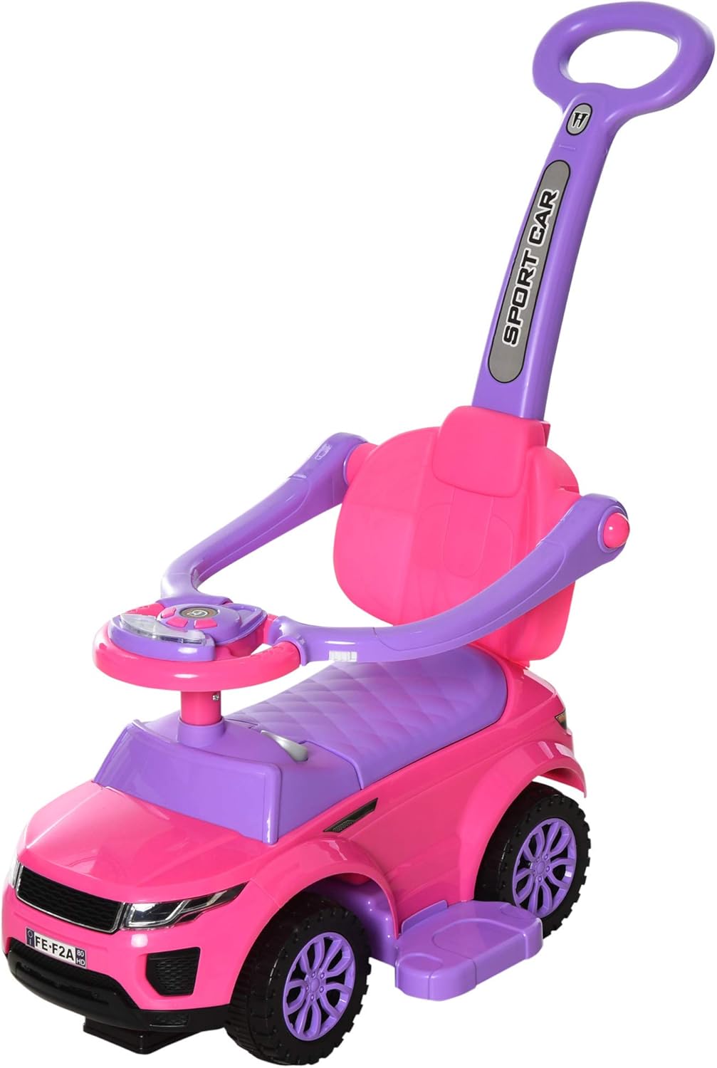 Red 3 in 1 Kid Ride on Push Car Stroller Sliding Walking Car with Horn Music Light Function Secure Bar Ride on Toy V231122